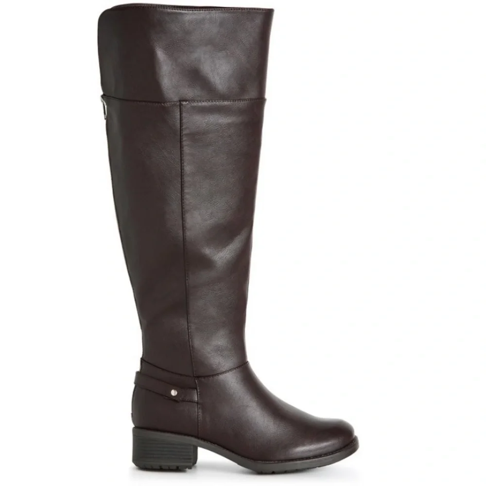 EVANS Women's Wide fit Portia Tall Boot - brown - 8Wide new